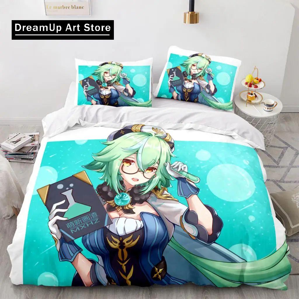 3D Print Anime Genshin Impact Xiao Bedding Set Boys Girls Twin Queen Full Size Duvet Cover Pillowcase Bed Adult Bedroom