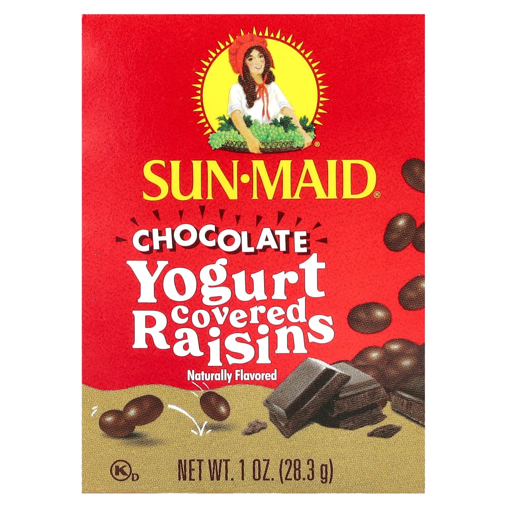 iHerb Yogurt Covered Raisin Chocolate, 6-Count Box, 28.3g (1oz) Each