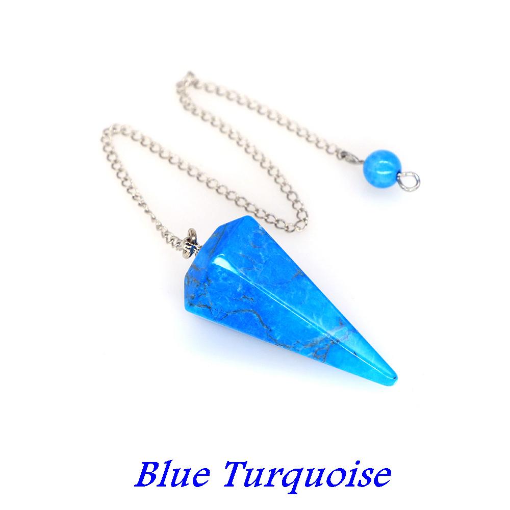 Natural Stone Quartz Agates Pendant Reiki Healing Crystal Cone Amethyst Charm Gems Pendulum Chakra Wicca For Divination Dowsing