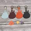 Guitar-Shaped Picks Holder Faux Leather Guitar Pick Case Portable Plectrum Storage Bag