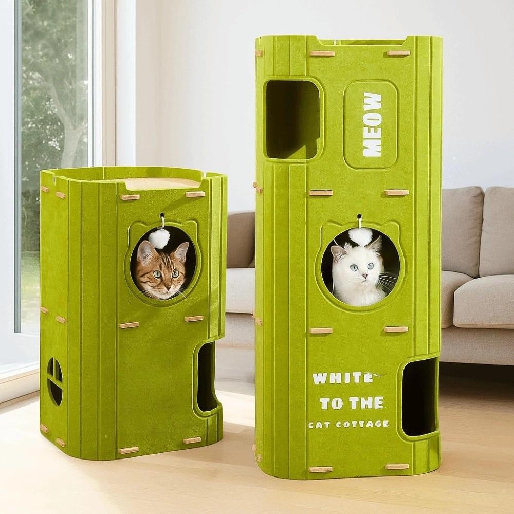2 Floors/3 Floors Cat House All-in-one Cat Bed Creative Cat Castle House  Cat Sleeping/scratching