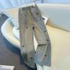 2026 New Autumn Women's High-Waist Wide-Leg Jeans with Dog Embroidery