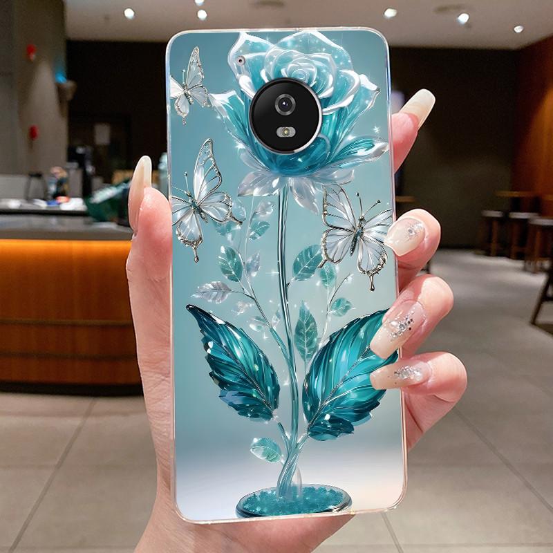 For Motorola Moto G5 Plus Case Clear Luxury Fashion Butterfly Flower Soft TPU Silicone Phone Cover for Motorola G5 Plus G5+ Case