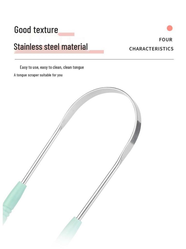 Stainless Steel U-shaped Tongue Scraper and Cleaner