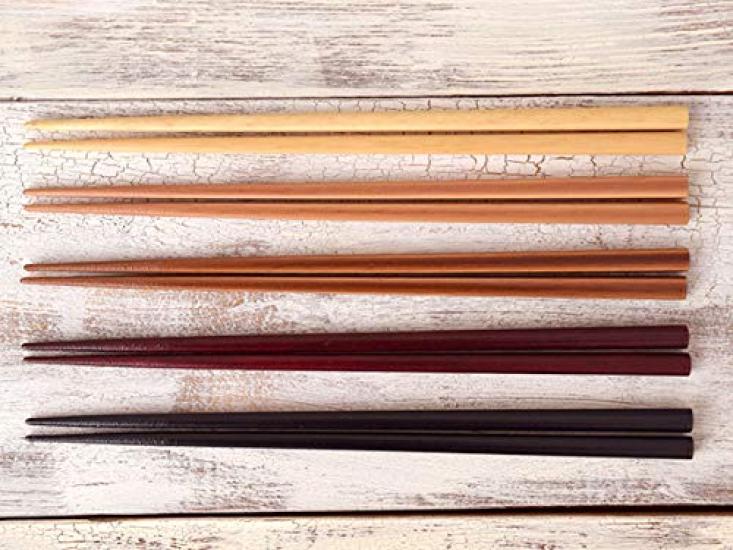 Essstäbchen-Set von Tableware East, spülmaschinenfest, aus Holz, stilvoll, 5-teilig, 22,5 cm, Holz, sicher, rutschfest