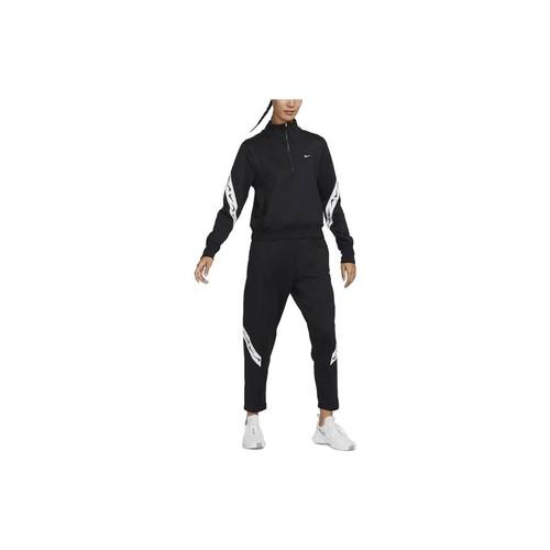 Nike Women's Black Printed Half-Zip Mock Neck Sweatshirt