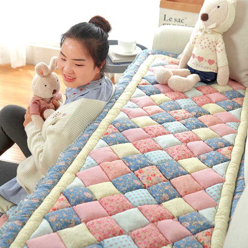 New Cotton Sofa Cushion Universal for All Seasons Thickening Sofa Cover Living Room Home Decoration Pastoral Style Sofa Cushion