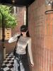 Autumn Korean Style Letter Print Round Neck Long Sleeve Women's T-shirt