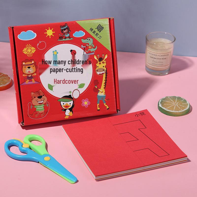 Kindergarten DIY Creative Paper Cutting & Painting Gift Box Set for Kids