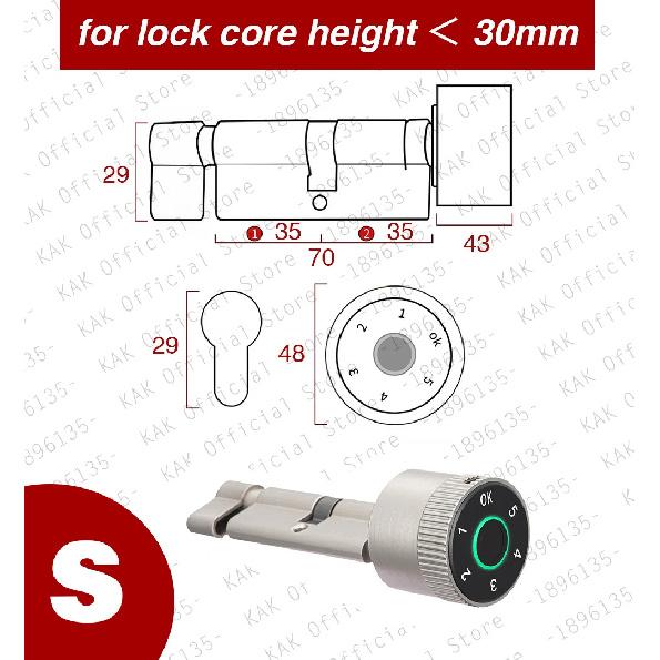KAK Tuya APP Fingerprint Cylinder Smart Door Lock Electronic Digital Password Code Lock Keyless Remote Control Lock Hardware