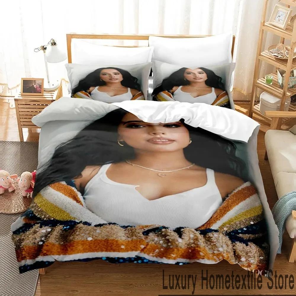 

3D Print Sexy Girls Becky G Bedding Set Duvet Cover Bed Set Quilt Cover Pillowcase Comforter king Queen Size Boys Adult Bedding EU Single 135x200cm
