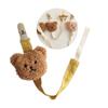 Pacifier Chain Plush Pendant Pacifier Clip Holder Soft Plush Bear Crib Hanging Decorations Infant Pacifier Accessories