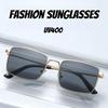 Men'S Metal Square Frame Uv400 Sunglasses Retro Luxury Travel Beach Uv Protection Eyewear Unisex Fashion New-Style Sunglasses