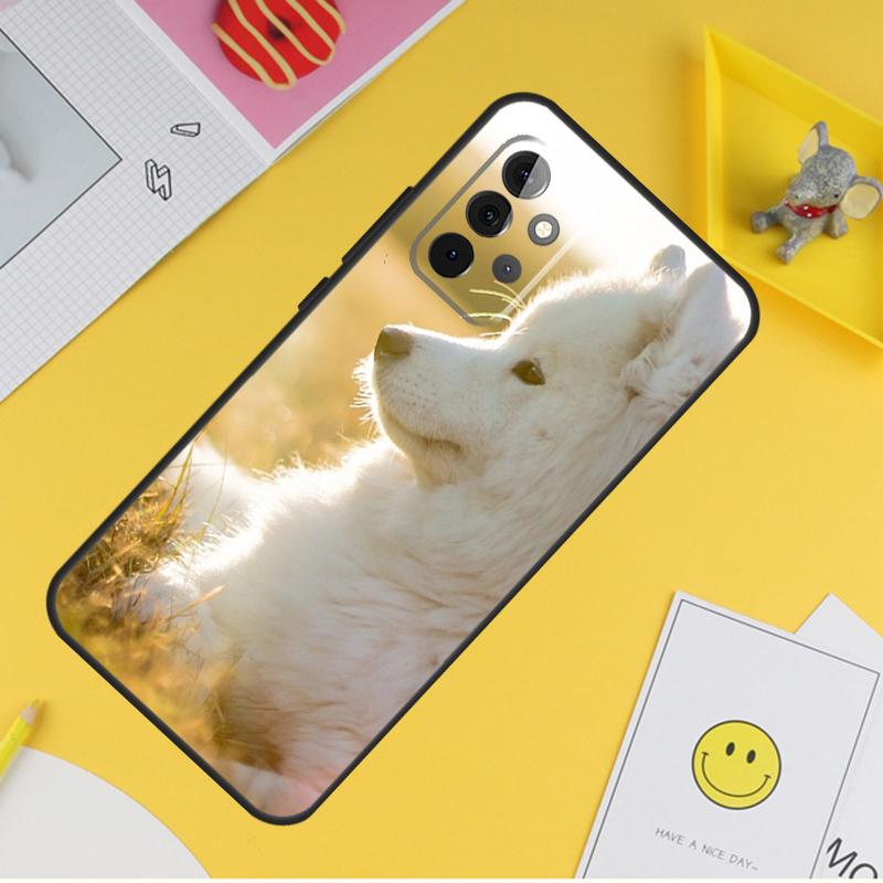 Samoyed Puppy Case For Samsung Galaxy A54 A34 A14 A13 A33 A53 A12 A32 A52 A71 A51 A15 A25 A35 A55 Cover