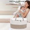 Cotton Thread Rope Diaper Storage Basket Large Capacity Baby Diaper Bag  Home Living Room