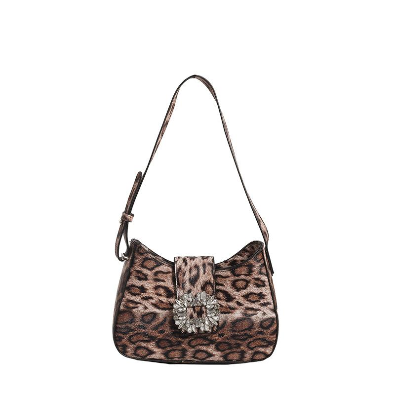 

Bags women s bag 2025 new autumn Korean version fashion leopard print shoulder bag niche versatile messenger armpit bag