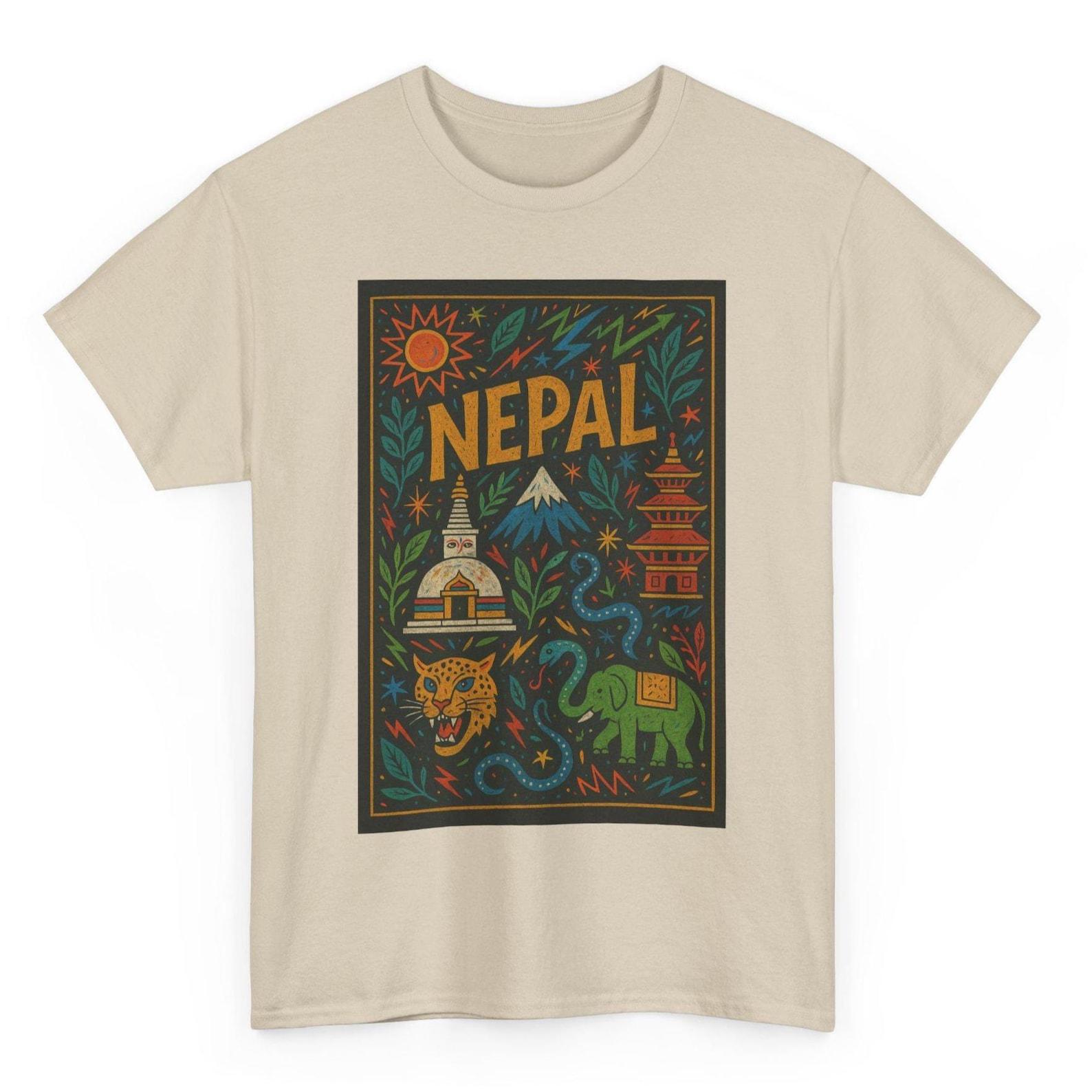 Nepal T-Shirt: Vintage Himalayan Graphic Tee for Nature Lovers 2XL