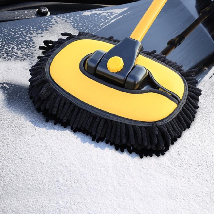 15 Degree Bend Car Cleaning Brush Car Wash Brush Chenilles Broom Telescoping Long Handle Cleaning Mop Brush