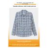 High-quality all-cotton plaid shirt for women, spring and autumn 2026 new fashion women's shirt, thin long-sleeved top