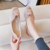 Women's spring and fall soft bottom square head flat single shoes net red shallow mouth gentle shoes