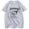 PŘEPLŇOVANÉ Černé Tričko The Offspring Rocková Kapela Trička Léto Grunge Hip Hop Streetwear Unisex Léto Bavlna Pánské Tričko Móda
