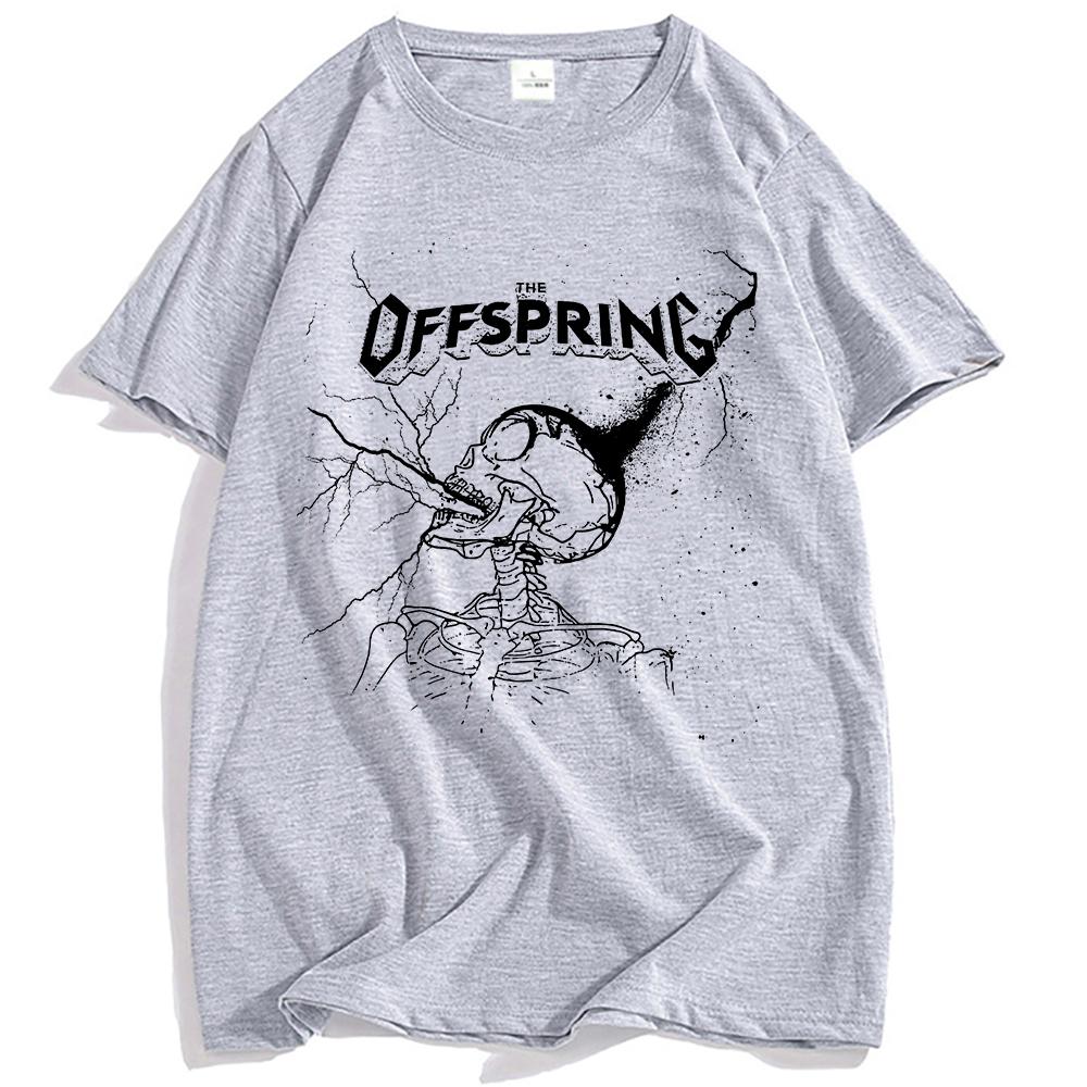 PŘEPLŇOVANÉ Černé Tričko The Offspring Rocková Kapela Trička Léto Grunge Hip Hop Streetwear Unisex Léto Bavlna Pánské Tričko Móda
