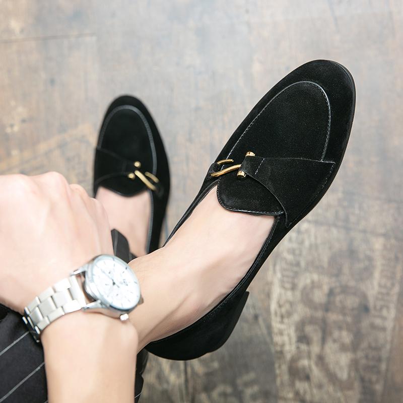 Men’s Loafers Dress Shoes Brown Suede Shoes Men Black Retro Formal Shoes Tuxedo Wedding Blazers Saddle Shoes Over Sized