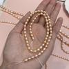 1 String AAA Grade Pink Freshwater Rice Pearl Beads 3-9mm, 36cm Strand, Premium Natural Pearl Beading Supplies, Loose Beads for DIY Handmade Jewelry