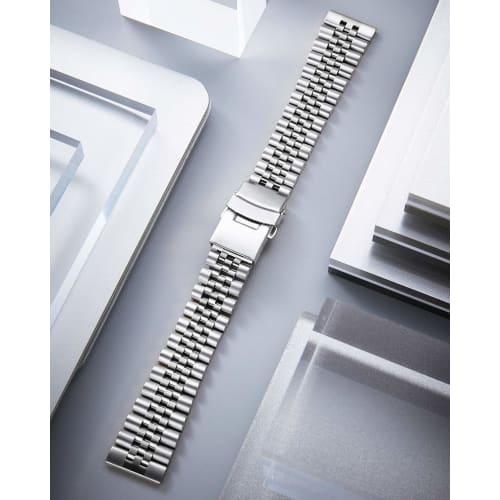 BINLUN Stainless Steel Watch Band, Metal Watch Strap, 18mm, 20mm, 22mm, 24mm, 26mm, Durable Replacement Smartwatch Strap, Unisex, Includes Adjustment
