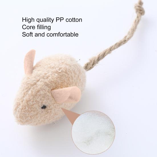 5 szt. Zabawka do żucia dla kota Odporny na ugryzienia Sznurek sizalowy Ogon Zwierzak Kot Kotek Pluszowa zabawka Symulacja Myszki Zabawka Artykuły dla zwierząt