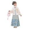 Girls' Winter Ming-Style Hanfu Set for Chinese New Year 2025: Thickened Tang Suit Mianqun