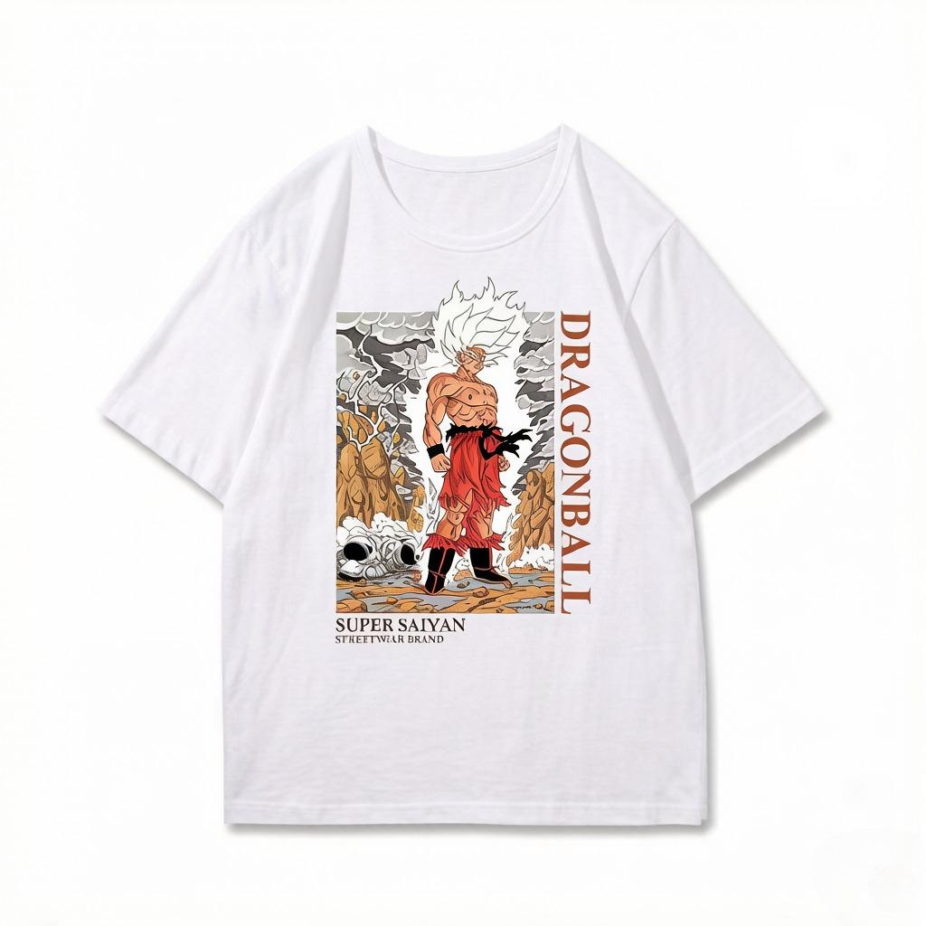 

Dragon Ball 2026 Summer 100 Cotton Son Goku Printed Casual Sports Fitness Tshirt Vintage Harajuku Neutral Kids Tshirt Top Y2k S