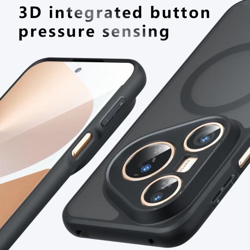 For Huawei Pura 80 Ultra Magsafe Magnetic Acrylic Matte Case For Pura 80 Pro Plus Shockproof Transparent Cover Hard Bumper