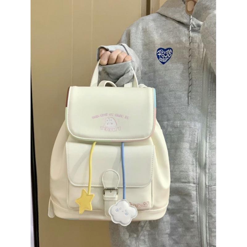 

Нишевый дизайн 2025 Осень/Зима Милый дорожный рюкзак для женщин грязно-белый