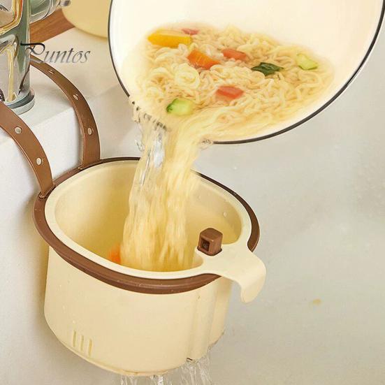 Easy Clean Kitchen Gadget Sink Strainer Basket, Automatic Dumping Design, Hanging Faucet Food Catcher, for Cleaning And Drainage Space Saving Drain