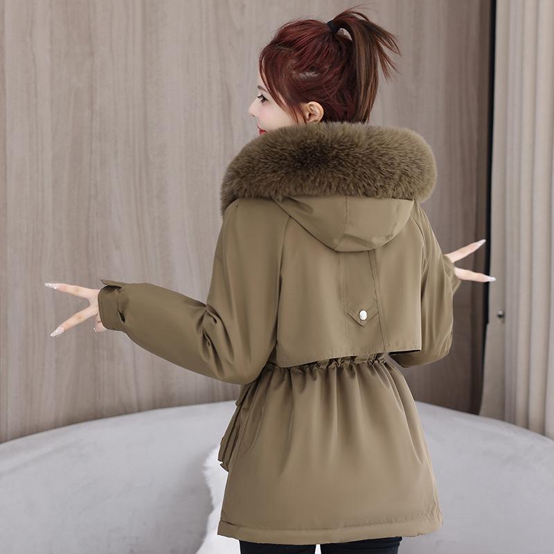 Pie Overcomes Women's New Fleece Thickened Padded Jacket Winter Clothing Small Down Padded Jacket Padded Jacket Season