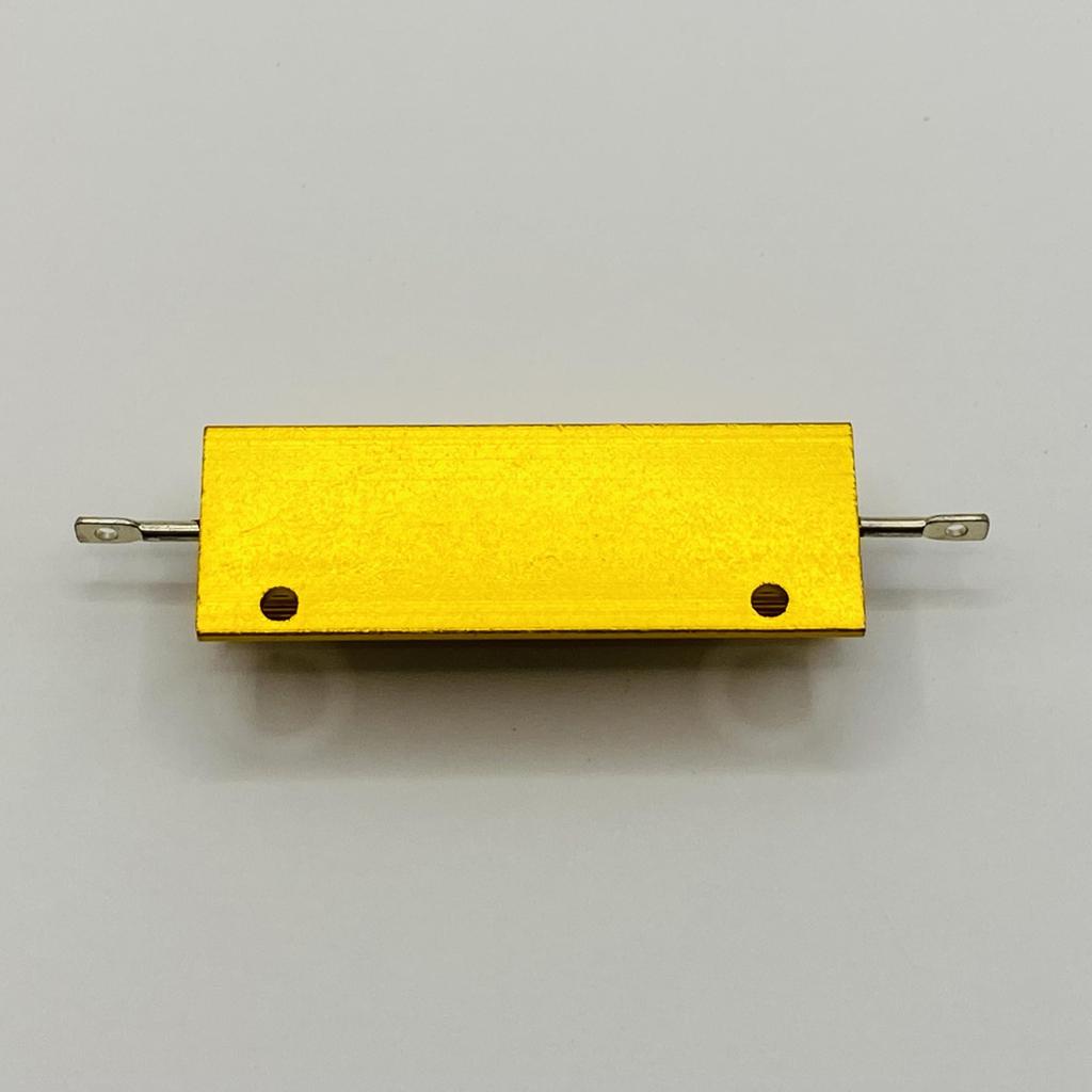 Metal Clad Resistor Wire Wound 100W Amplifier Dummy Load LED High Flash Prevention PCB Aluminum Shell Housing (2pcs, Aluminum, 10ohm)