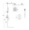 DECCO ILLUSION set, chrome, exposed Besco shower