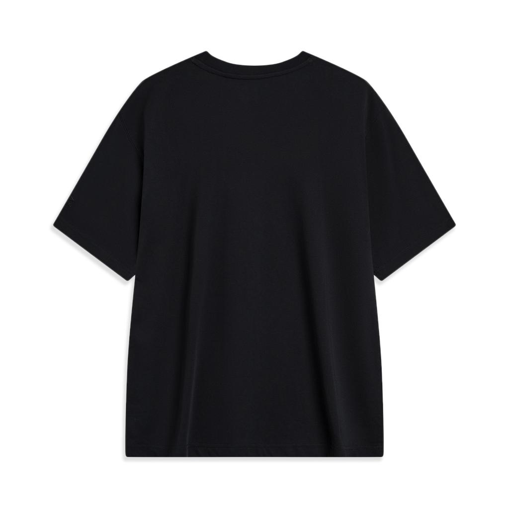 Li Ning X Disney Stitch Collaboration Round Neck Cartoon Comfortable Short Sleeve T-Shirt Men T-Shirts Black AHST497-2