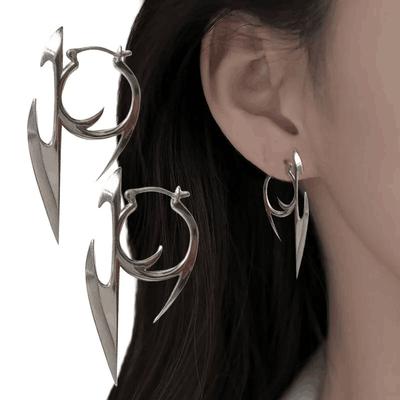 Punk Rock Einzigartiges Design Dornen Pfeilform Ohrstecker Hip Hop Gotisch Unregelmäßige Koreanische Ohrringe Für Frauen Männer Tanzschmuck