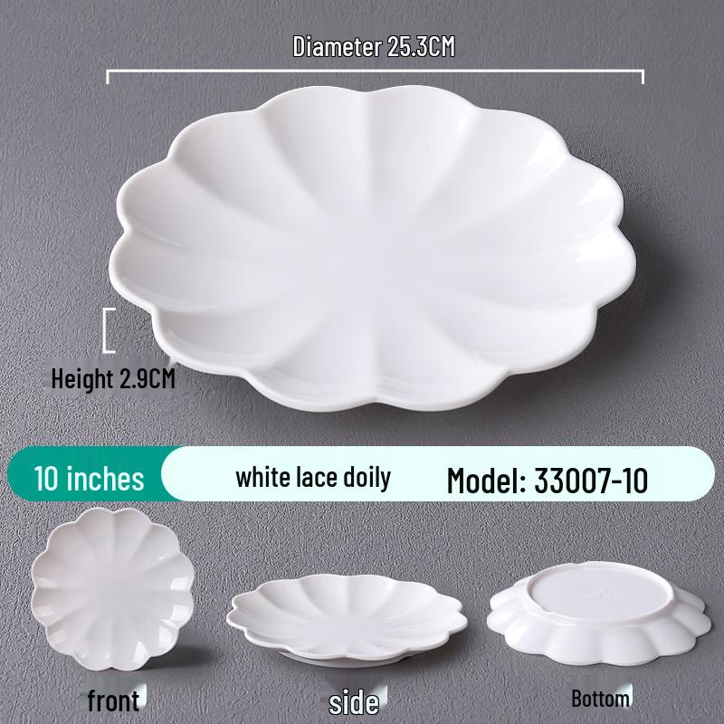 Japanese-Style Plastic Petal Plates for Restaurants - Ideal for Hot Pots, Cold Dishes, Side Dishes, Stir-Fry, and Tableware.