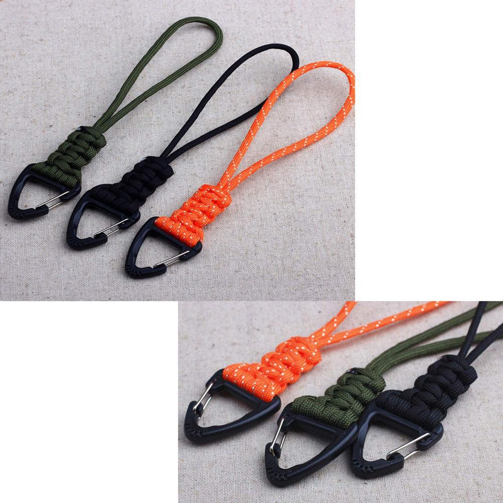Fallschirmleine Hohe Festigkeit Camping Wandern Dreiecksschnalle Schlüsselanhänger Paracord Schlüsselring Lanyard