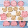 8Pcs Dogs Head Cookie Cutters Cartoon Pressable Biscuits Mold Party Supplies