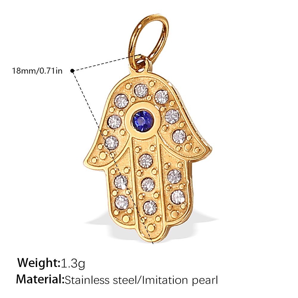 2026 DIY Pendant Necklace Fortune Amulets 18K Gold Plated Stainless Steel Charms Protection Luck Pendants for DIY Jewelry Making