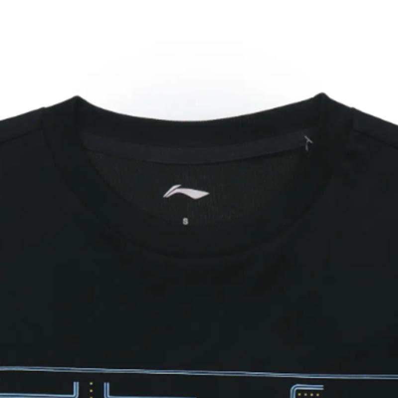 Li Ning Logo Cartoon Print Round Neck Short Sleeve T-Shirt Loose Comfortable Versatile Shorts Casual Sports Set Unisex Set AHSUA23-2+YKSV129-1