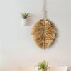 Japanese Styles Wall Art Handcrafted Dried Grass Raffia Leaf Hanging Ornament For Home Living Room Bedroom Decoration