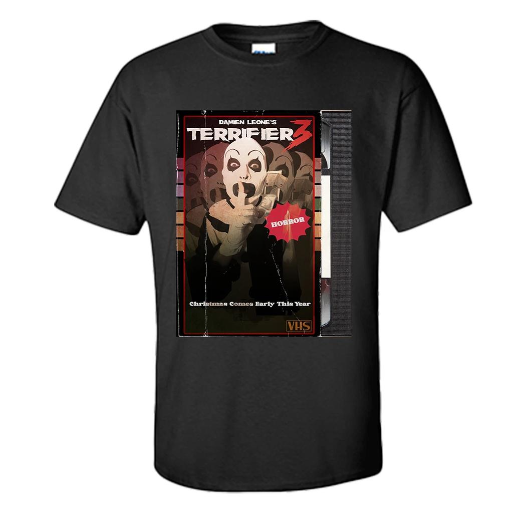 Art the Clown T Shirt Terrifier 3 VHS Terrifier Shirt S-XXXL