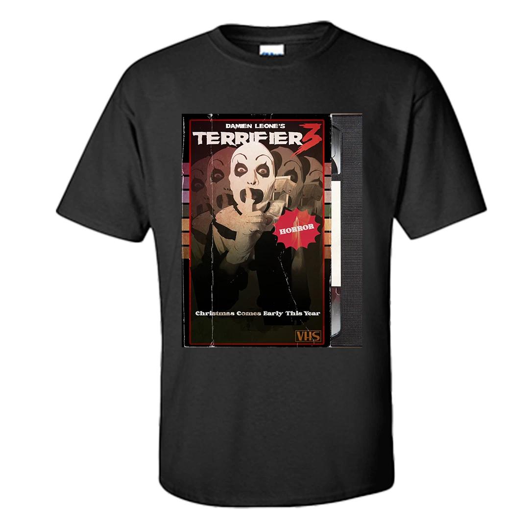 Art the Clown T Shirt Terrifier 3 VHS Terrifier Shirt S-XXXL S