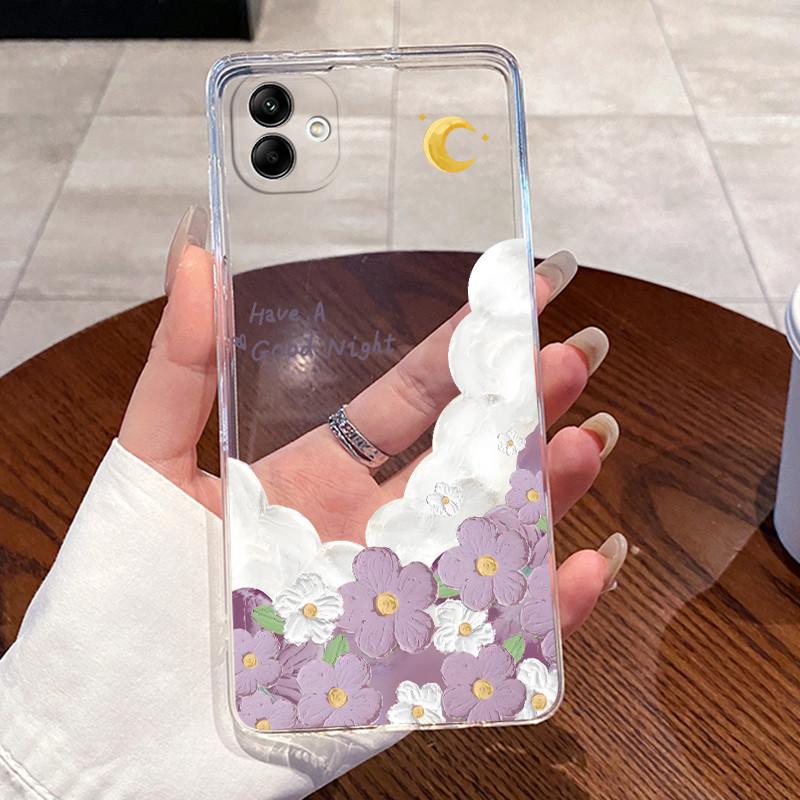 For Samsung Galaxy A04e A04 Case For Samsung A05 Coque Samsung A07 4G Capa Clear Silicon Soft TPU Back Cover Cute Cat Phone Case