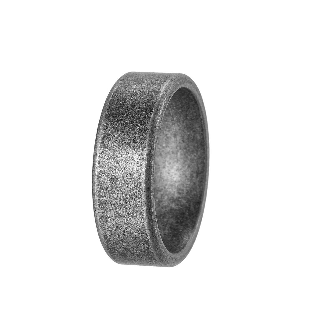 Trendy Distressed Stainless Steel Men's Retro Style Fashion Ring
